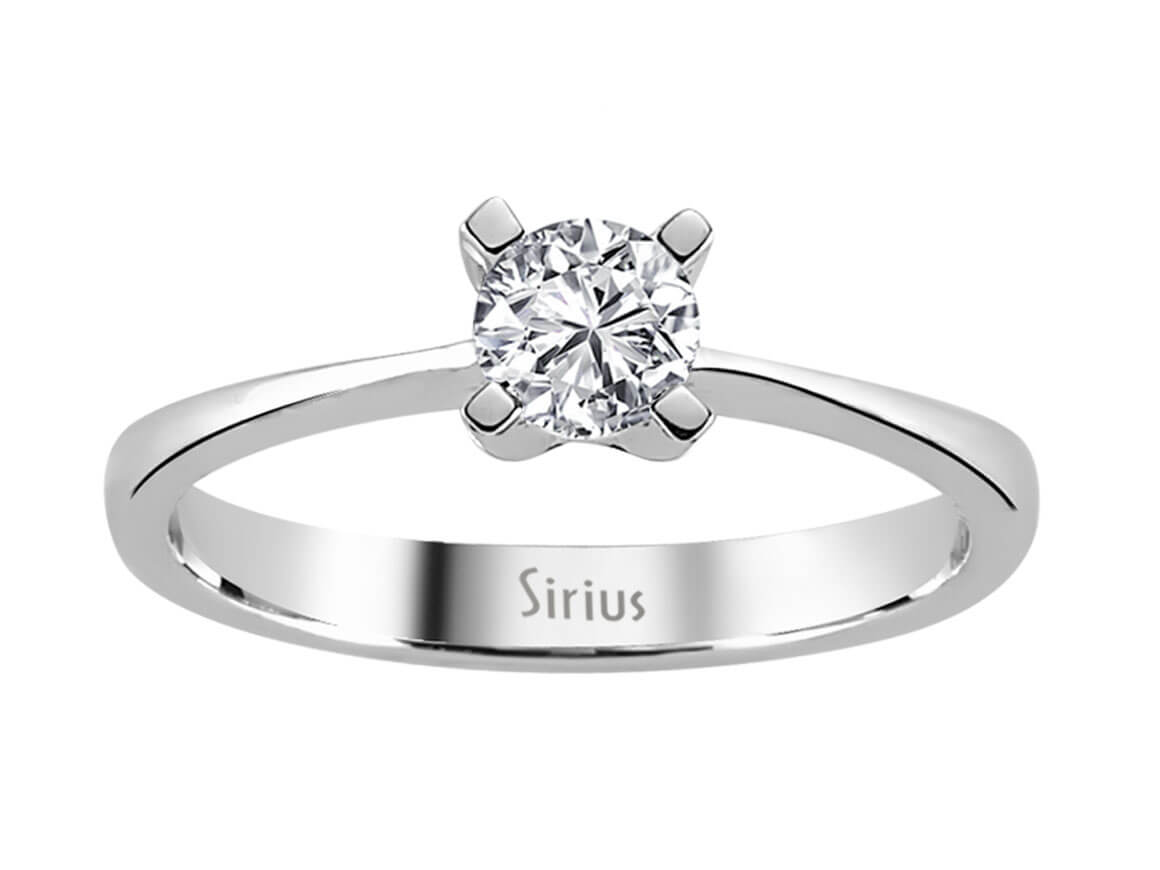 0,37 Karat Diamant Solitär Ring - handgefertigter Diamantschmuck aus Feingold | Sirius Diamant