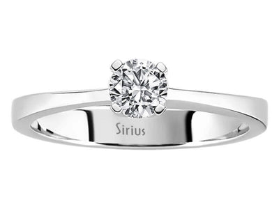 0.41 carat diamond solitaire ring in 14K white gold