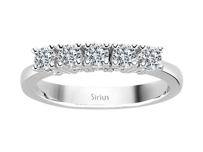 0.58 carat diamond 5 diamond alliance in 585 14 K white gold