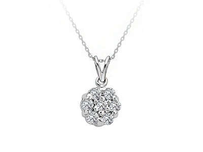 1.25 carat diamond solitaire effect necklace