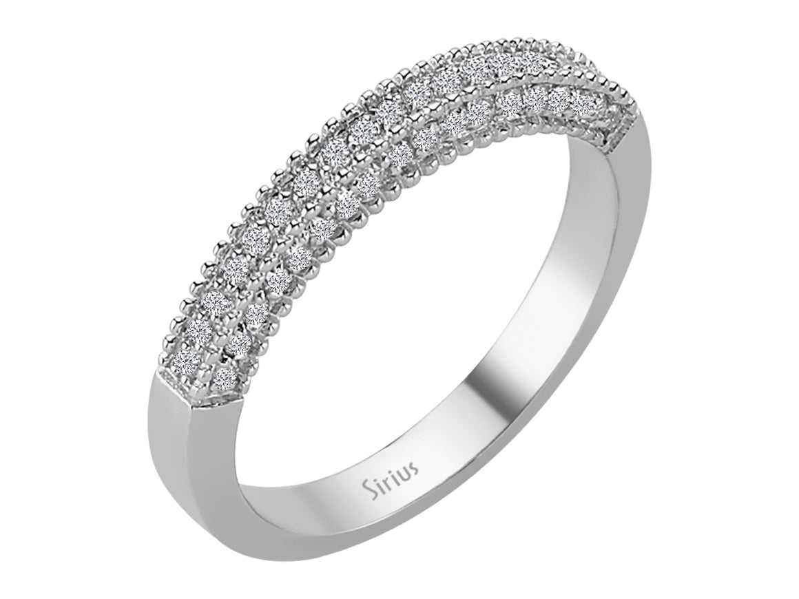Alliance demi-ronde en diamant de 0,33 carat