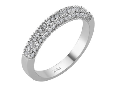 Alliance demi-ronde en diamant de 0,33 carat