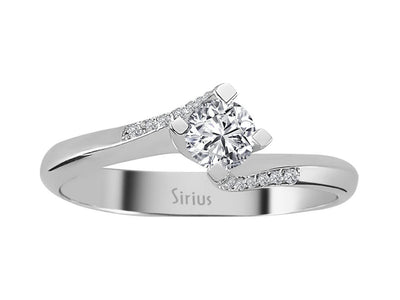 0.35 carat diamond solitaire ring in 14 carat white gold