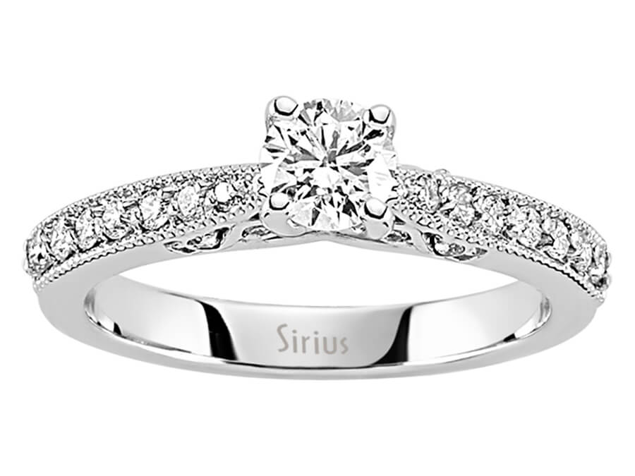 Total 0.72 carat diamond solitaire ring