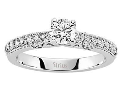 Total 0.72 carat diamond solitaire ring