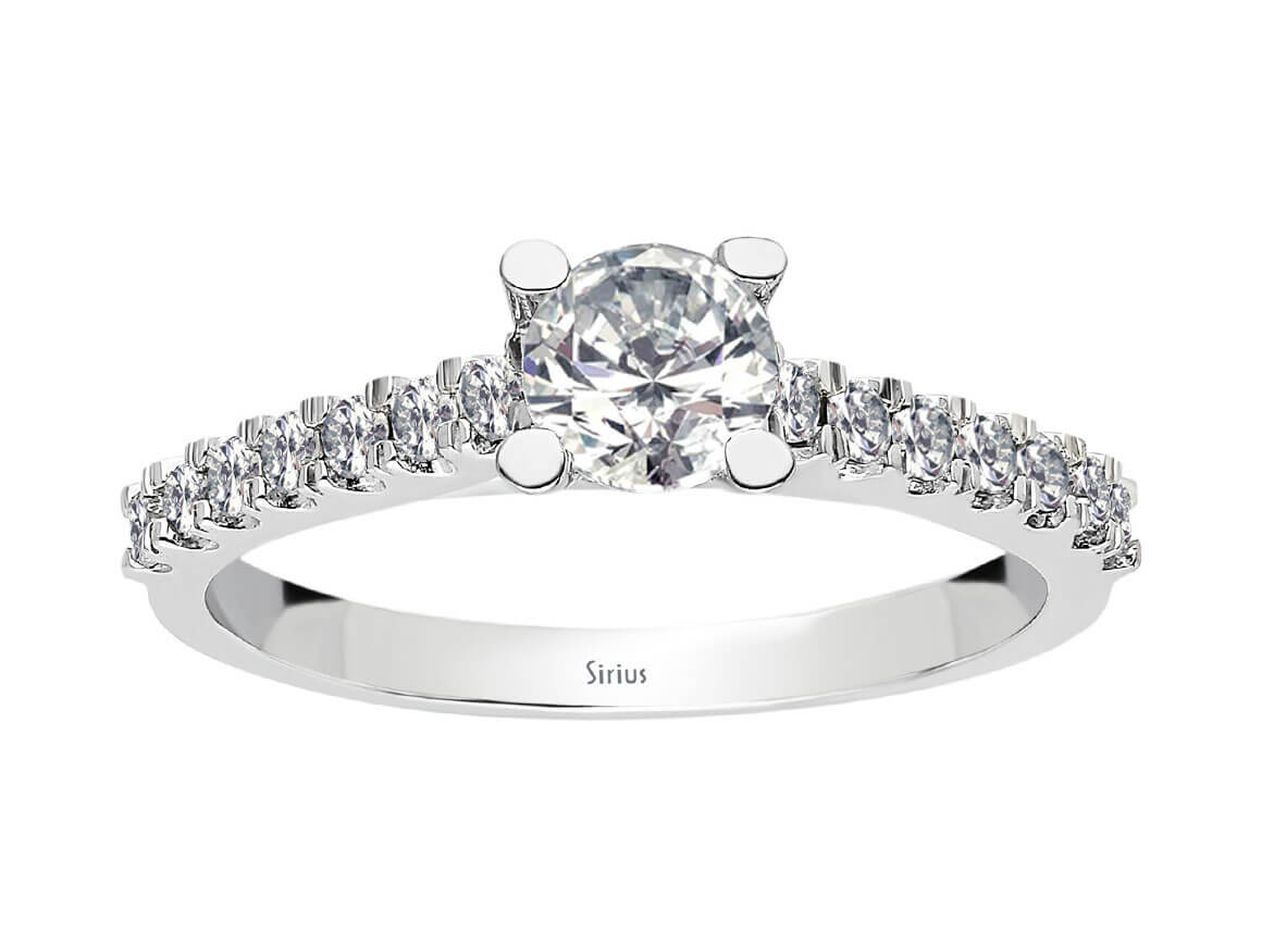 Total 0.75 carat diamond solitaire ring