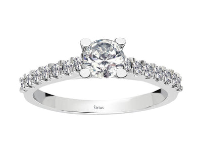 Total 0.75 carat diamond solitaire ring