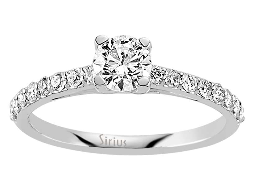 Total 0.75 carat diamond solitaire ring