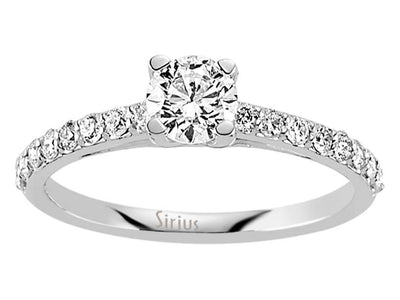 Total 0.75 carat diamond solitaire ring
