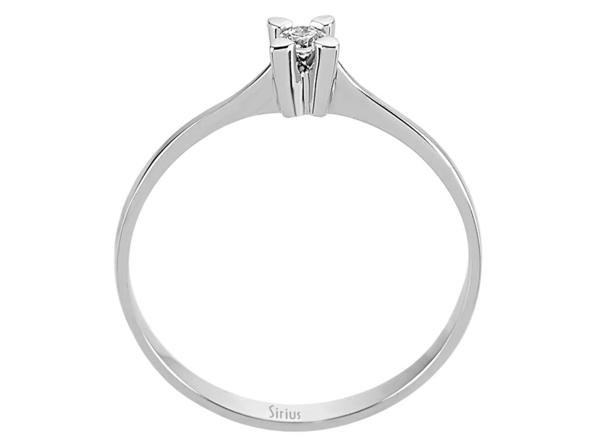 0,05 Karat Diamant Solitaire Ring - handgefertigter Diamantschmuck aus Feingold | Sirius Diamant
