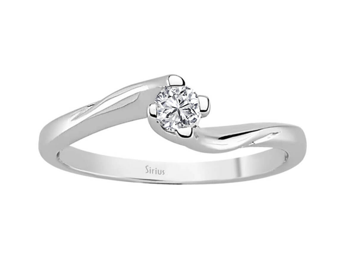 G-Farbe 0,11 Karat Diamant-Solitärring - handgefertigter Diamantschmuck aus Feingold | Sirius Diamant