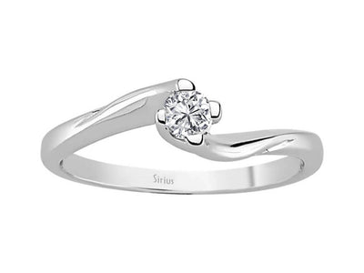 G color 0.11 carat diamond solitaire ring