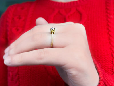 Bague solitaire en diamant de 0,15 carat