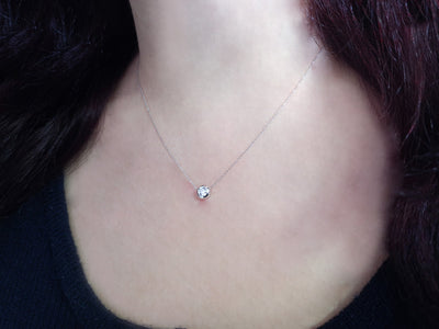 0.20 carat diamond solitaire necklace