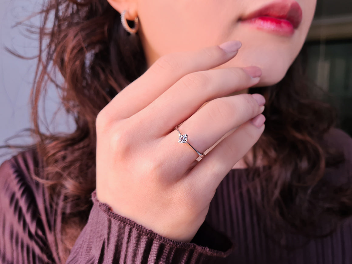 0,21 Carat Diamant Solitär Ring