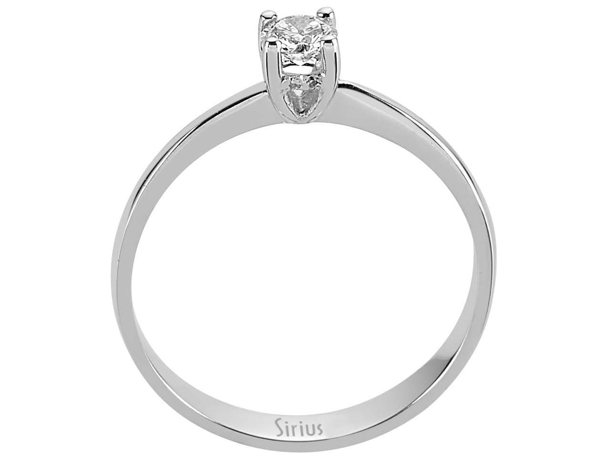 0,22 Karat Diamant Solitaire Ring - handgefertigter Diamantschmuck aus Feingold | Sirius Diamant