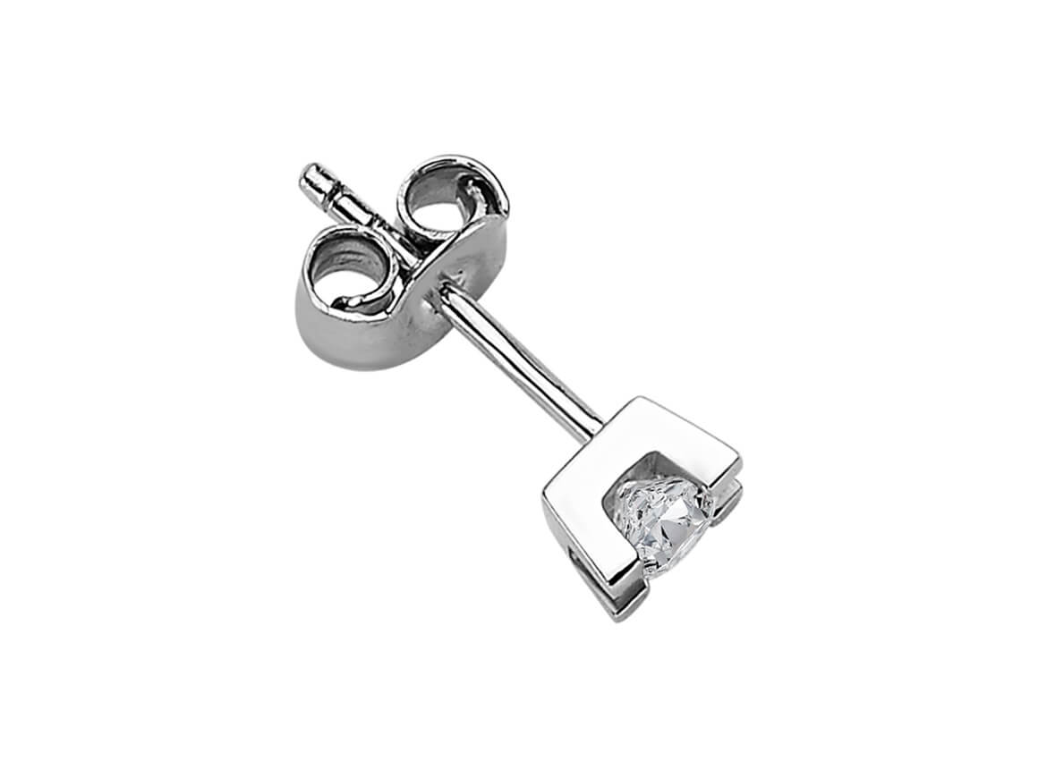 0,23 ct Diamant Herren Ohrstecker - handgefertigter Diamantschmuck aus Feingold | Sirius Diamant