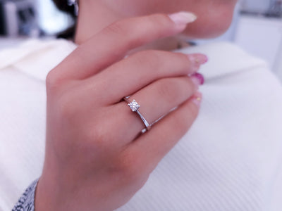 G Color 0.24 Carat Diamond Solitaire Ring