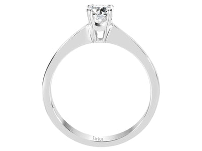 0.41 carat diamond solitaire ring in 14K white gold