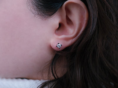 G Color 0.46 Carat Diamond Solitaire Earrings