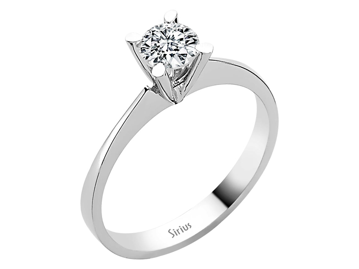 0,48 Karat Diamant Solitär Ring - handgefertigter Diamantschmuck aus Feingold | Sirius Diamant