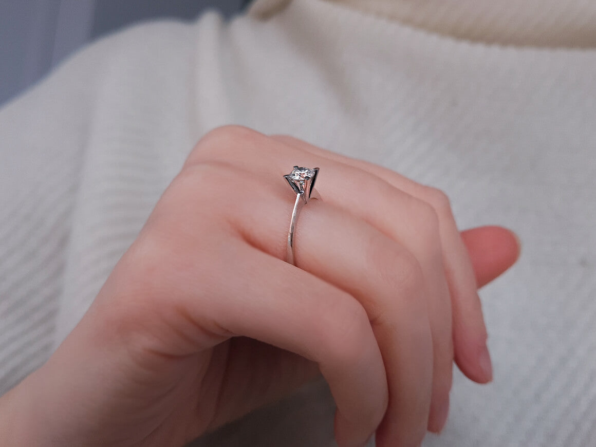 Bague solitaire en diamant de 0,48 carat