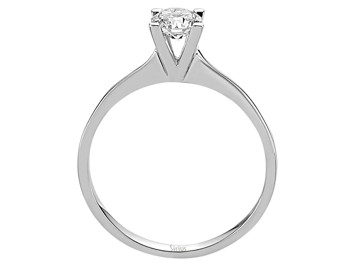 0,49 Carat Diamant Solitär Ring - handgefertigter Diamantschmuck aus Feingold | Sirius Diamant
