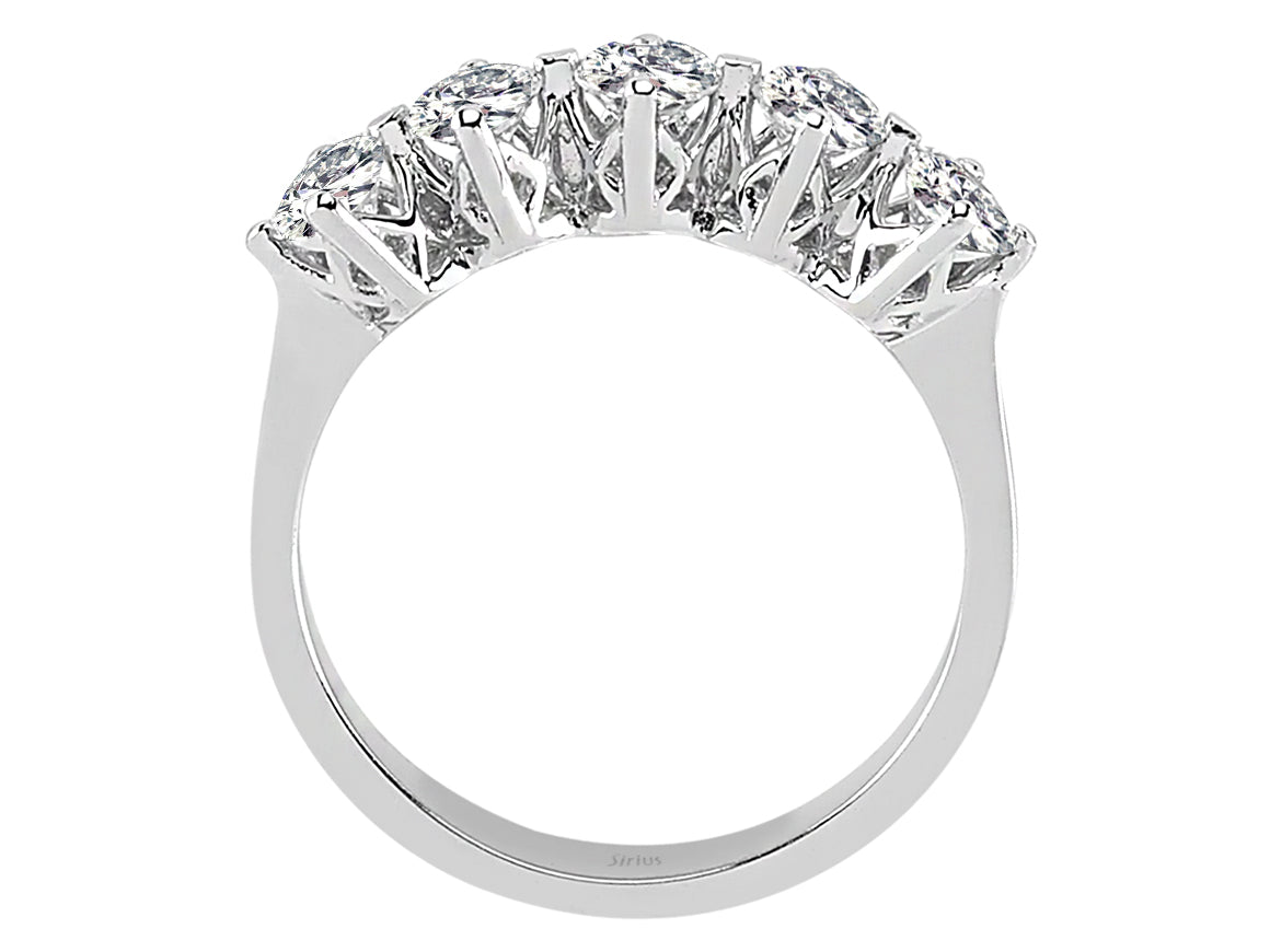 0,91 Karat Diamant 5 Diamanten Allianz - handgefertigter Diamantschmuck aus Feingold | Sirius Diamant
