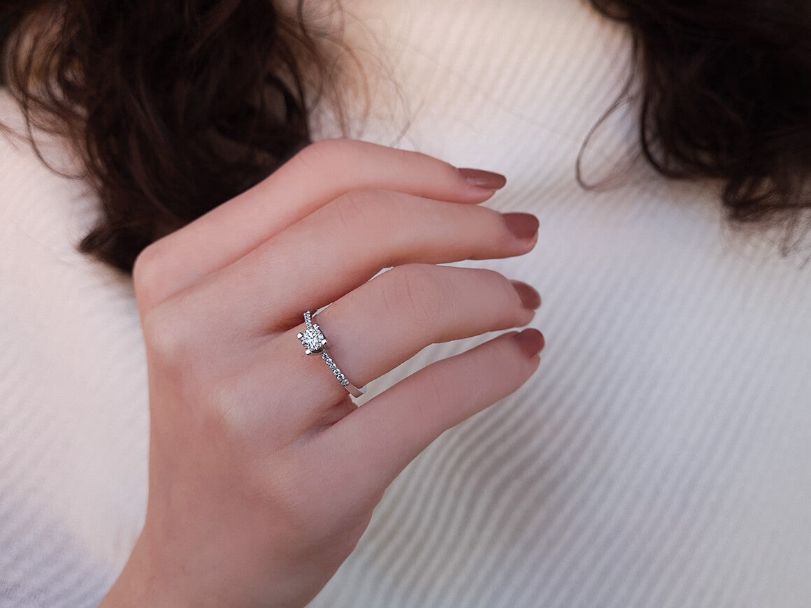 0.37 total carat diamond solitaire ring