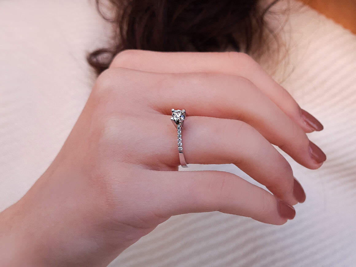 0.37 total carat diamond solitaire ring