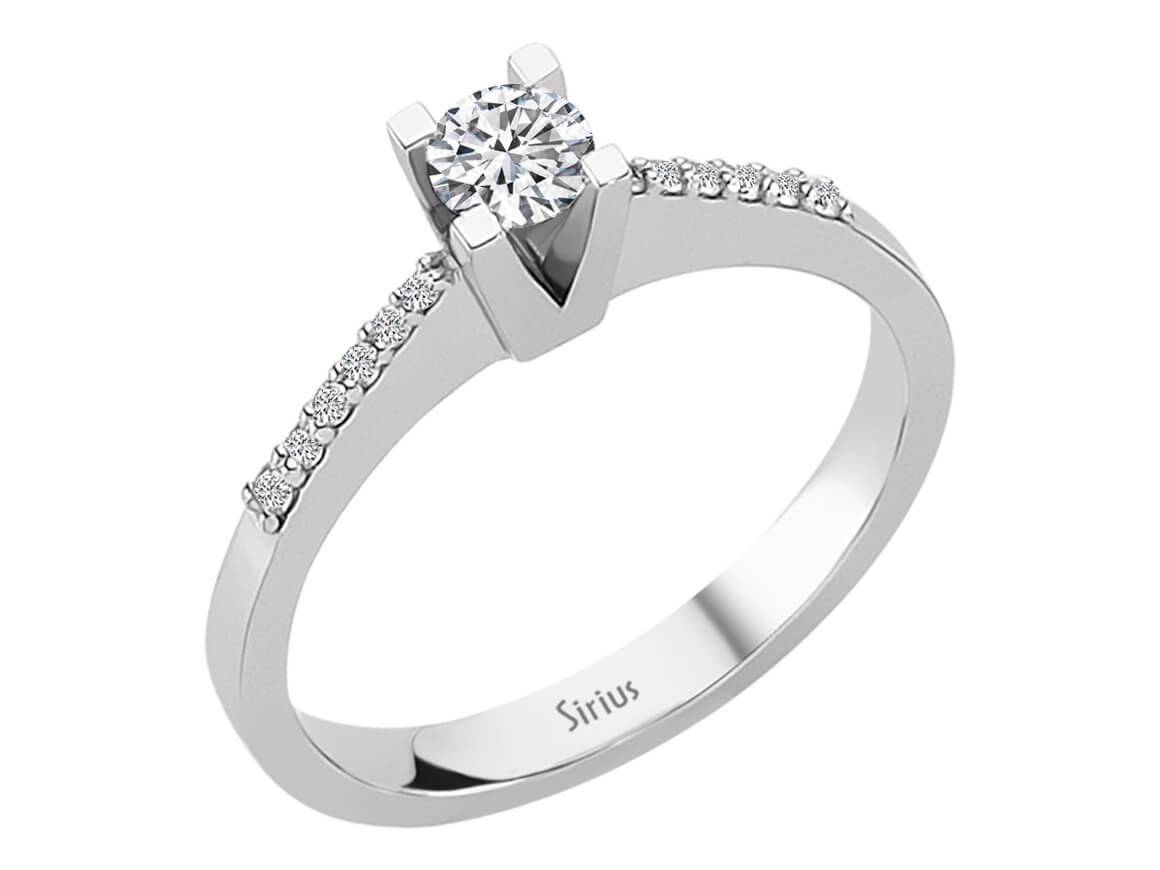 0.37 total carat diamond solitaire ring
