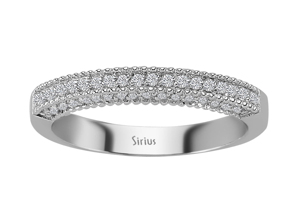 Alliance demi-ronde en diamant de 0,33 carat
