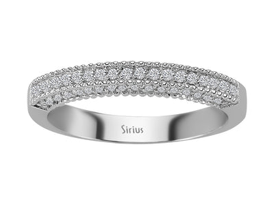 Alliance demi-ronde en diamant de 0,33 carat