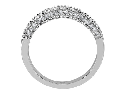 Alliance demi-ronde en diamant de 0,33 carat
