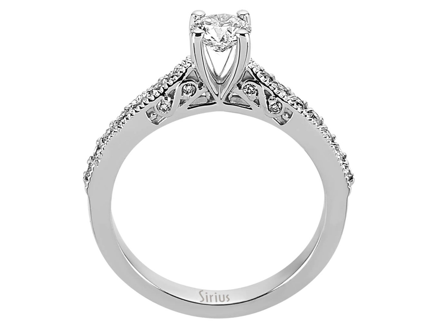 Total 0.72 carat diamond solitaire ring