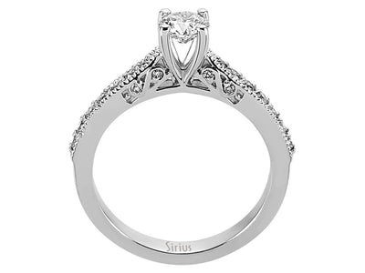 Total 0.72 carat diamond solitaire ring