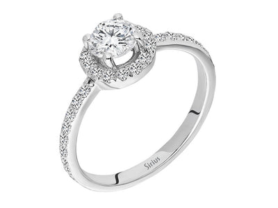 Total 1.06 carat diamond solitaire ring