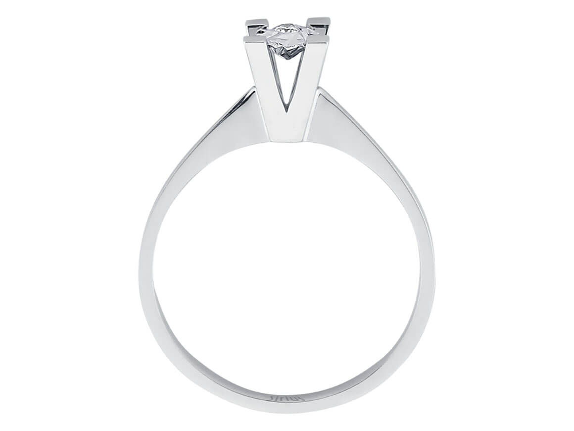 0,30 Carat Effekt Diamant Solitär Ring - handgefertigter Diamantschmuck aus Feingold | Sirius Diamant
