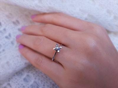 0.30 carat effect diamond solitaire ring