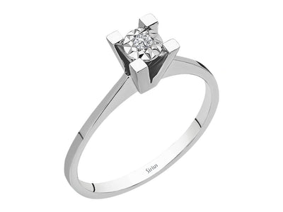0.30 carat effect diamond solitaire ring
