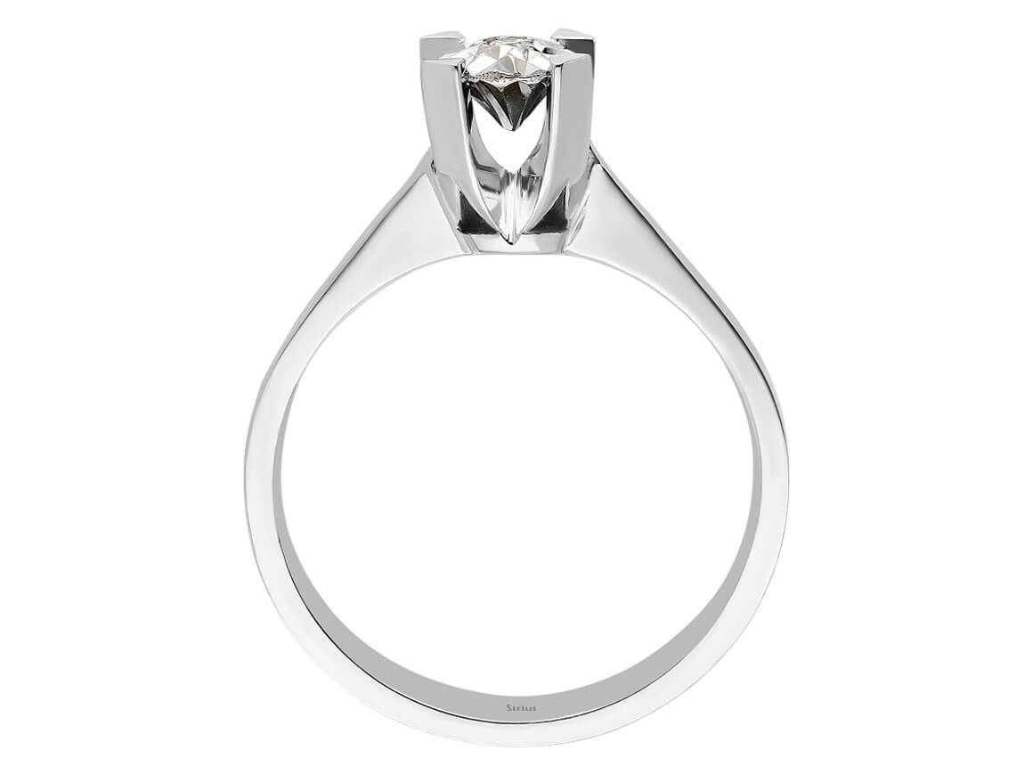 0,40 Carat Effekt Diamant Solitär Ring - handgefertigter Diamantschmuck aus Feingold | Sirius Diamant