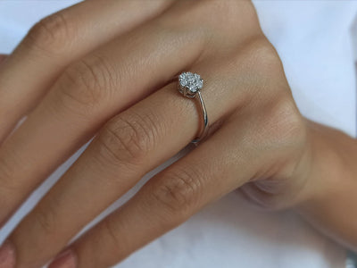 1.25 carat diamond solitaire effect ring