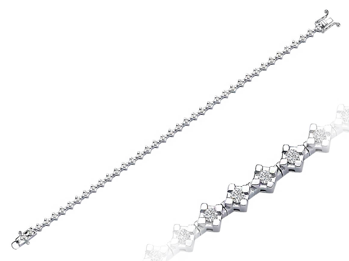 Guipure Diamant-Wasserweg-Armband - handgefertigter Diamantschmuck aus Feingold | Sirius Diamant
