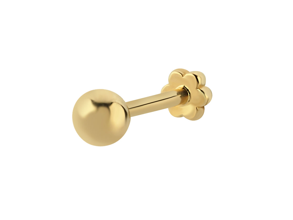 Tragus Piercing in 14K Rotgold - 3 mm – handgefertigter Diamantschmuck aus Feingold | Sirius Diamant