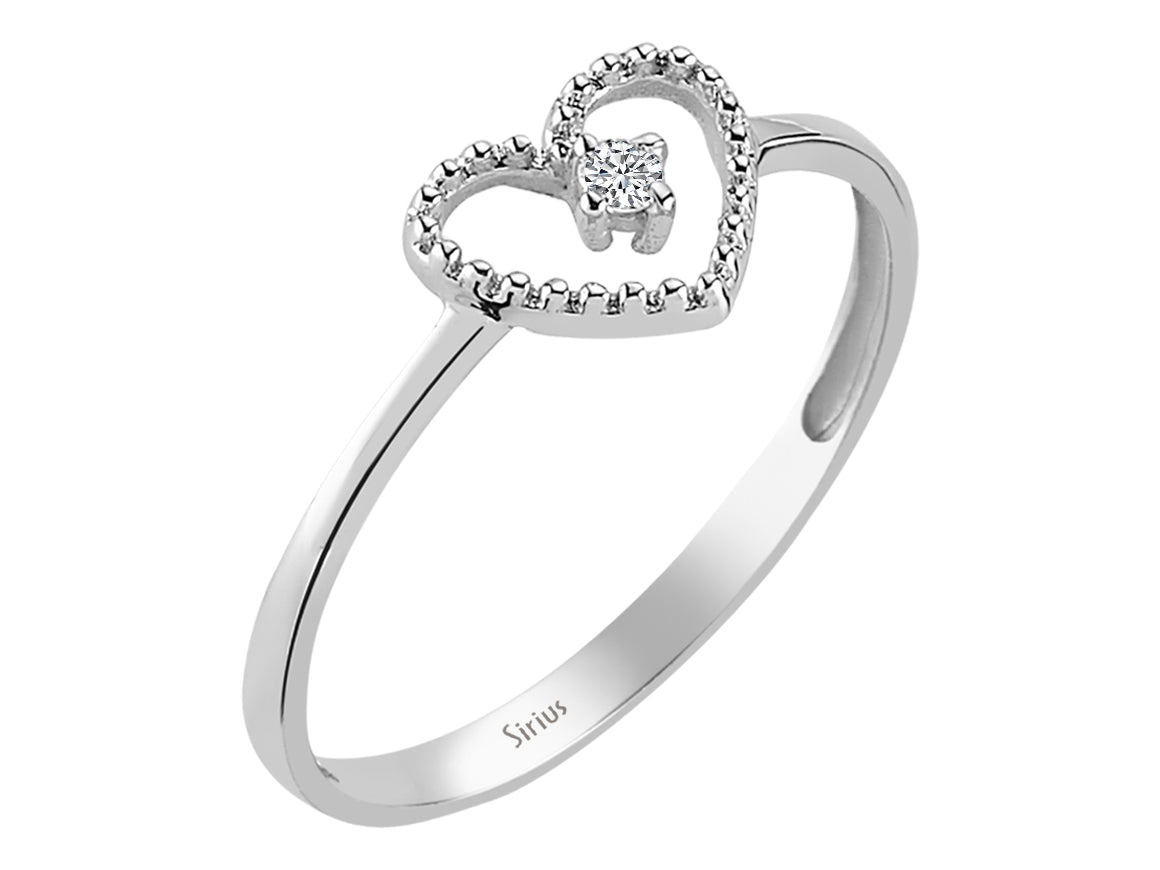 Diamant Herz Ring - handgefertigter Diamantschmuck aus Feingold | Sirius Diamant