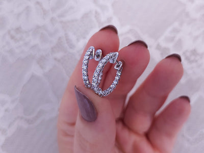 1.19 carat diamond hoop earrings in 14 carat white gold
