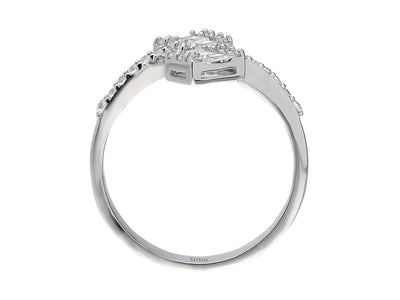 G Color 0.41 Carat Diamond Double Baguette Ring