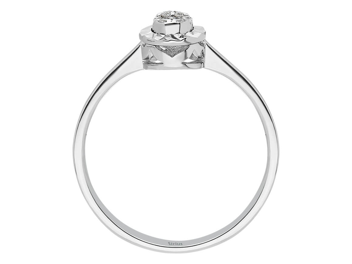 Diamant Glitzereffekt Baguette Ring - handgefertigter Diamantschmuck aus Feingold | Sirius Diamant