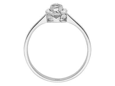 Diamond Glitter Effect Baguette Ring