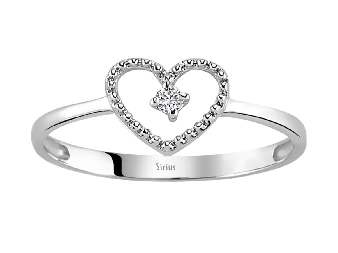 Diamant Herz Ring - handgefertigter Diamantschmuck aus Feingold | Sirius Diamant